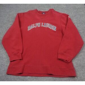 Vintage Ralph Lauren Polo Jeans Co Sweatshirt Mens XL Red Crewneck Spell Out